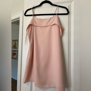 S, blush pink dress